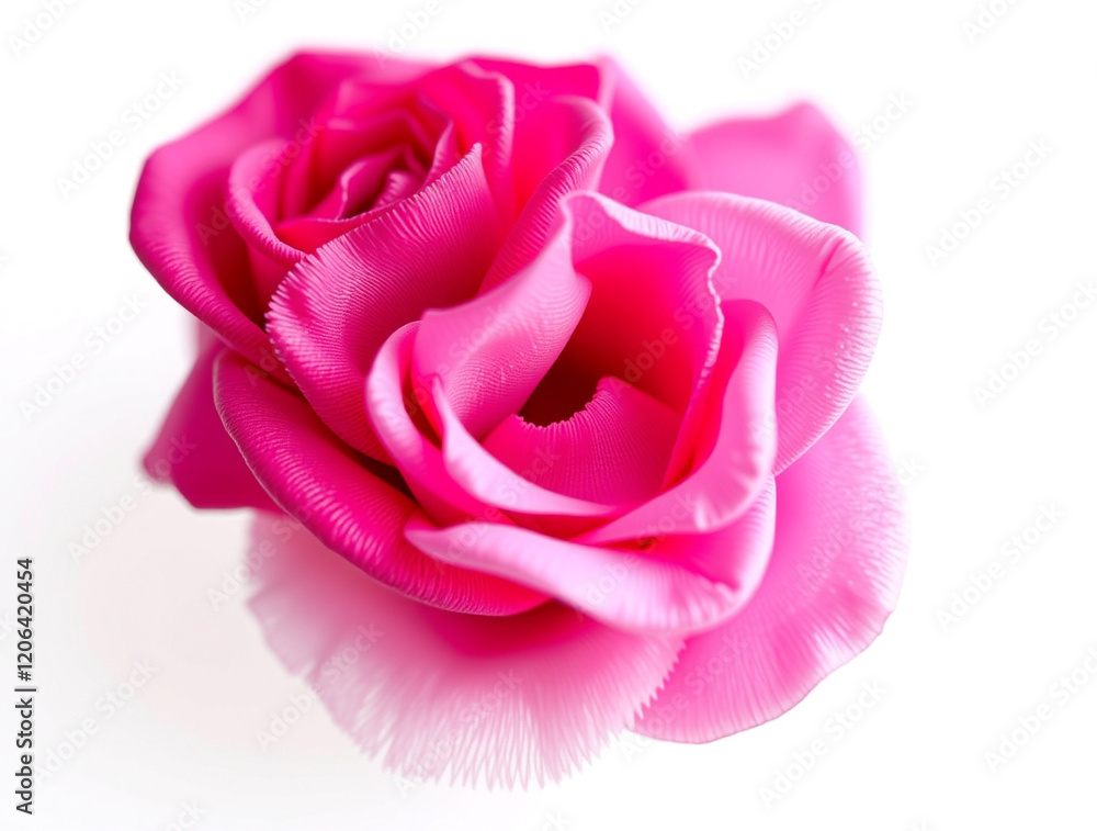 Fototapeta premium Celebrate Valentine's Day with Romantic Rose Petal Decoration and Copy Space