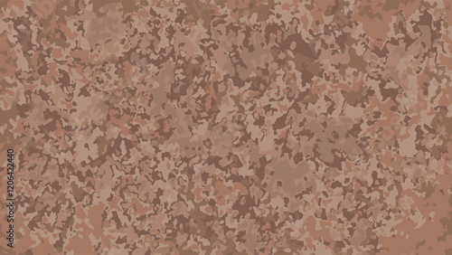 Abstract camouflage pattern spots in warm mocha brown and beige tones. Concept of natural textures, modern design, military-inspired patterns, modern background in trendy color.