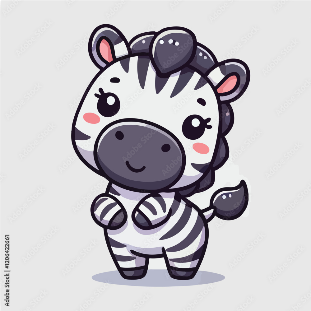 Cute Zebra Cartoon Character Dancing Cute Zebra Cartoon Character Dancing