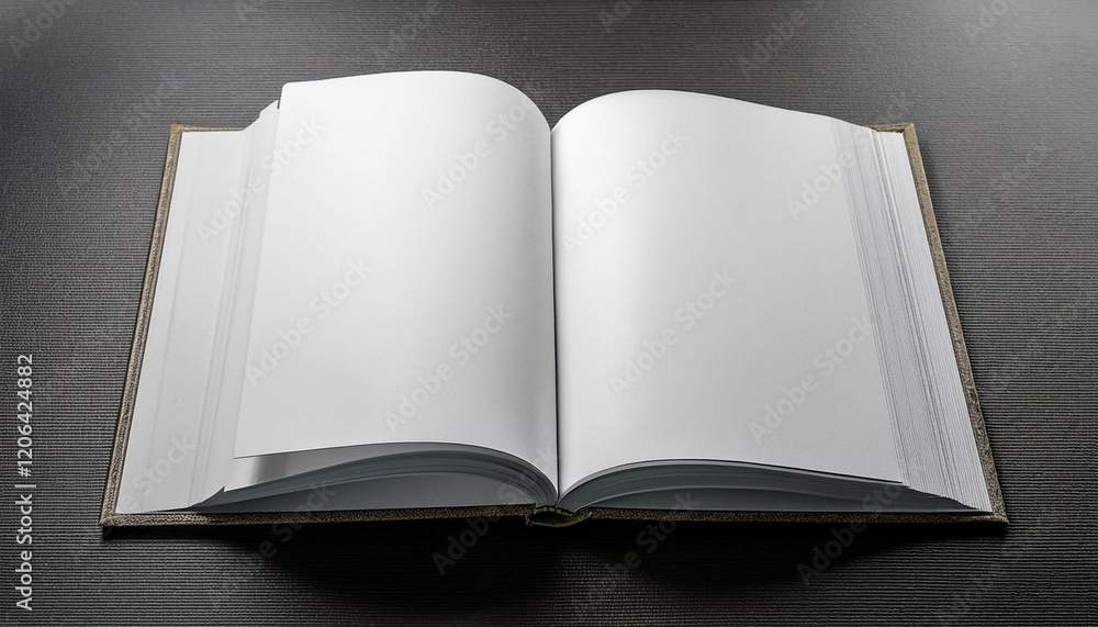 Fototapeta premium an open book with blank pages ready for writing or reading