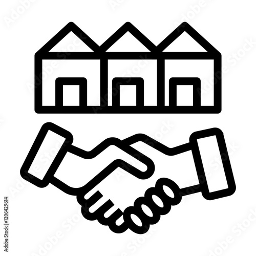 construction agreements Line Icon