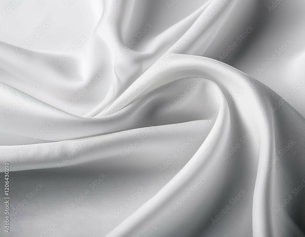 Obraz premium soft flowing white fabric background with smooth