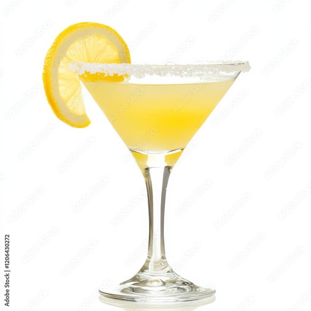 A refreshing and tangy Lemon Drop cocktail with vodka, triple sec, lemon juice A refreshing and tangy Lemon Drop cocktail with vodka, triple sec, lemon juice