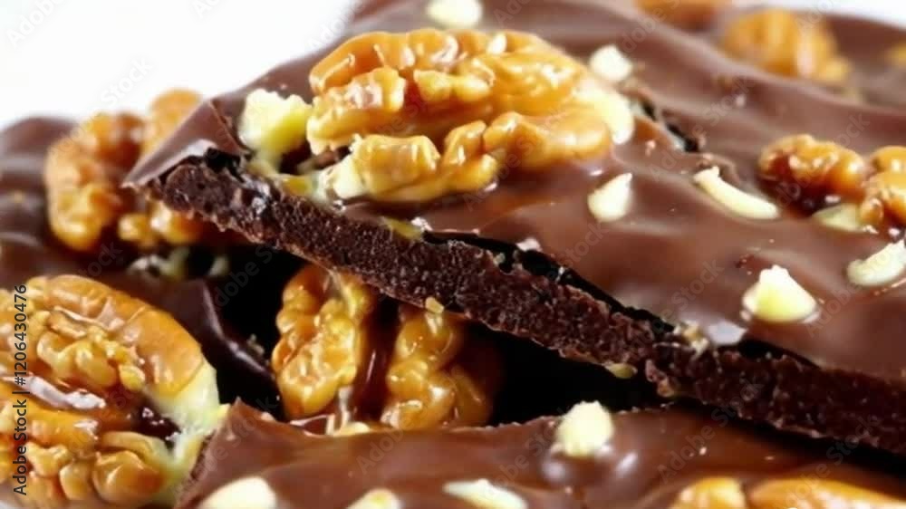 Nut Bar Break with Chocolate Drizzle and Hazelnuts Nut Bar Break with Chocolate Drizzle and Hazelnuts