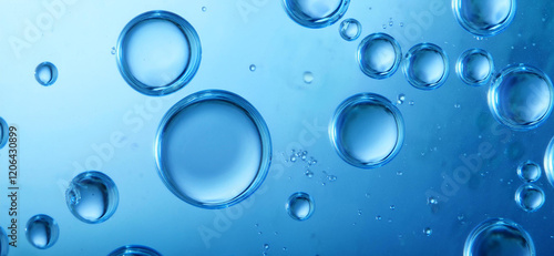 Wallpaper Mural Blue drop of water falling on the surface, a spray of small drops around_ Torontodigital.ca