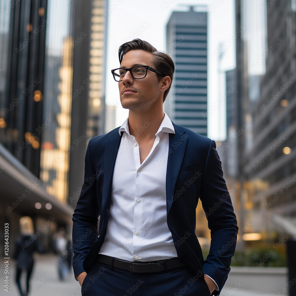 Confident businessman walking in urban setting cityscape portrait photography modern architecture daylight professionalism and style Confident businessman walking in urban setting cityscape portrait photography modern architecture daylight professionalism and style