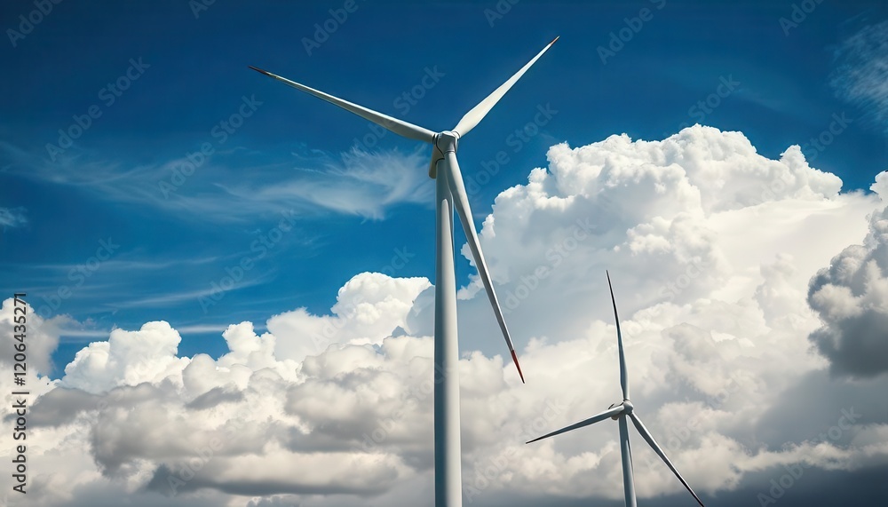 Harnessing wind energy turbines in a cloudy sky renewable energy nature scenic viewpoint Harnessing wind energy turbines in a cloudy sky renewable energy nature scenic viewpoint
