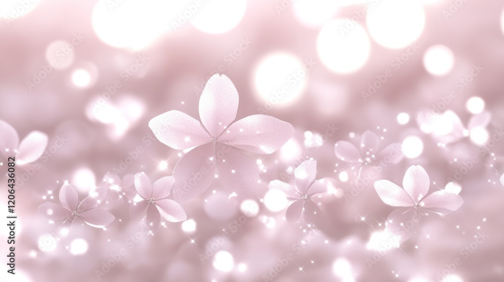 Soft pink flowers and bokeh lights, dreamy background. Soft pink flowers and bokeh lights, dreamy background.