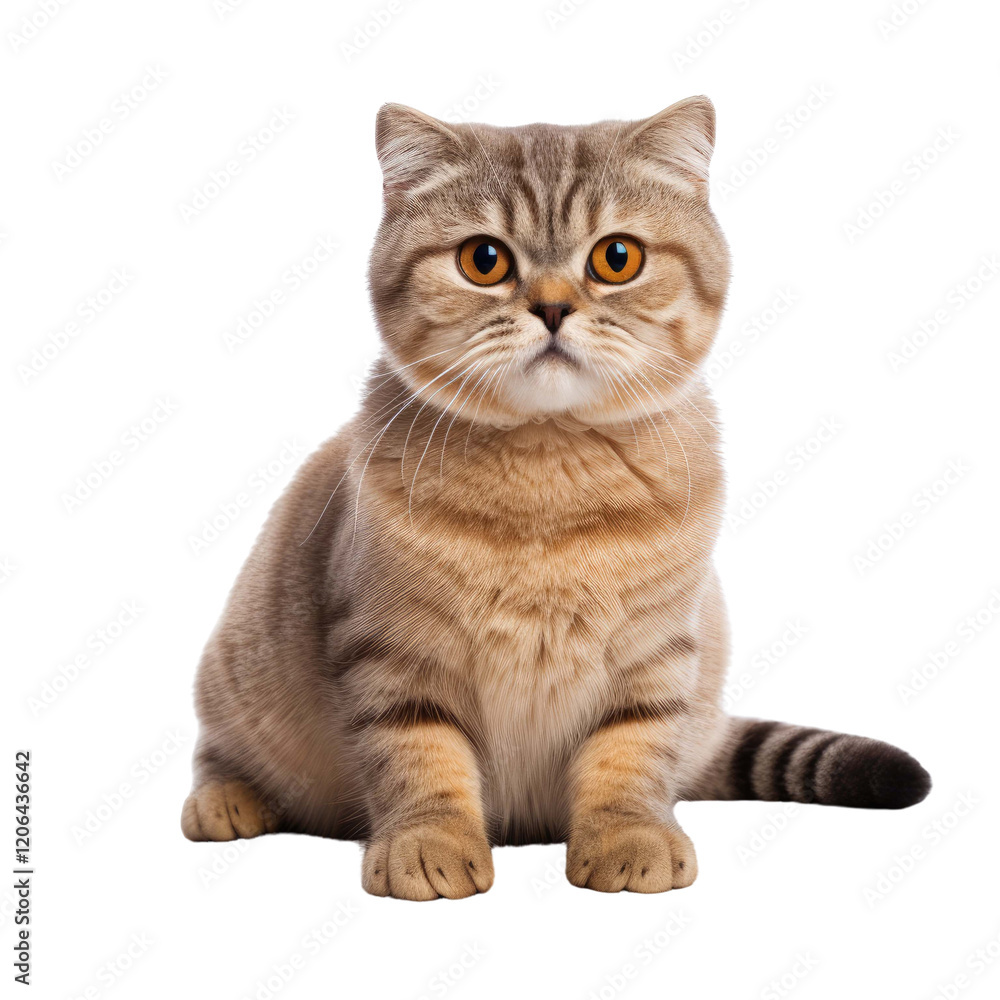 Obraz premium scottish fold cat isolated on transparent background