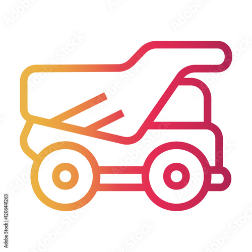 dumper truck Line Gradient Icon