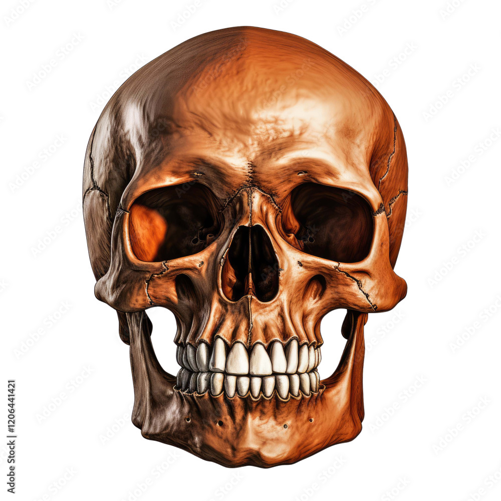 Obraz premium human skull isolated on transparent background