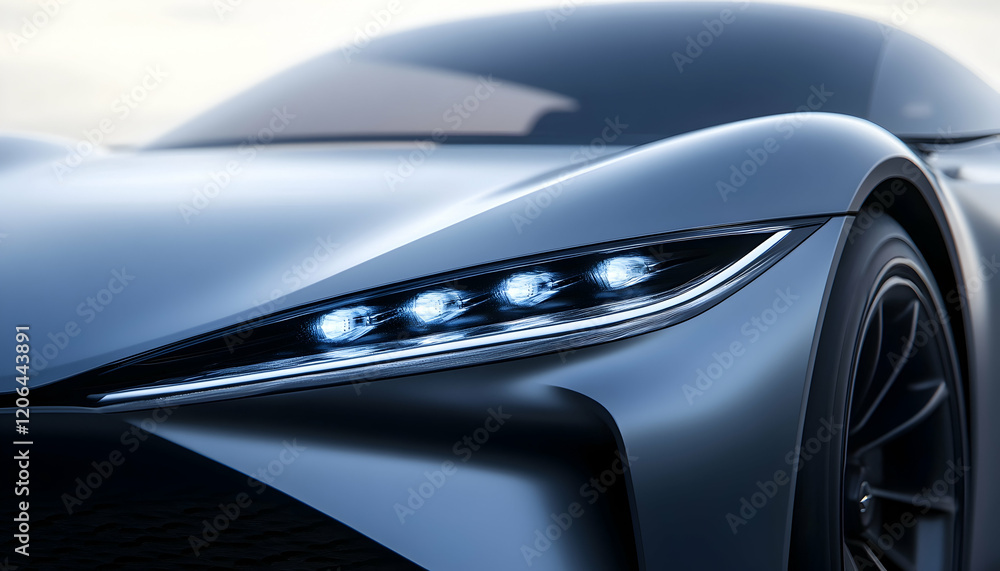 Close-up of a modern car's headlight Close-up of a modern car's headlight