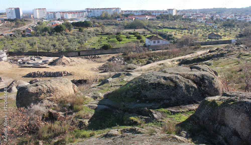 Obraz premium Castelo Branco, Beira Baixa, Portugal, January 21, 2018, Views from Barrocal in Castelo Branco