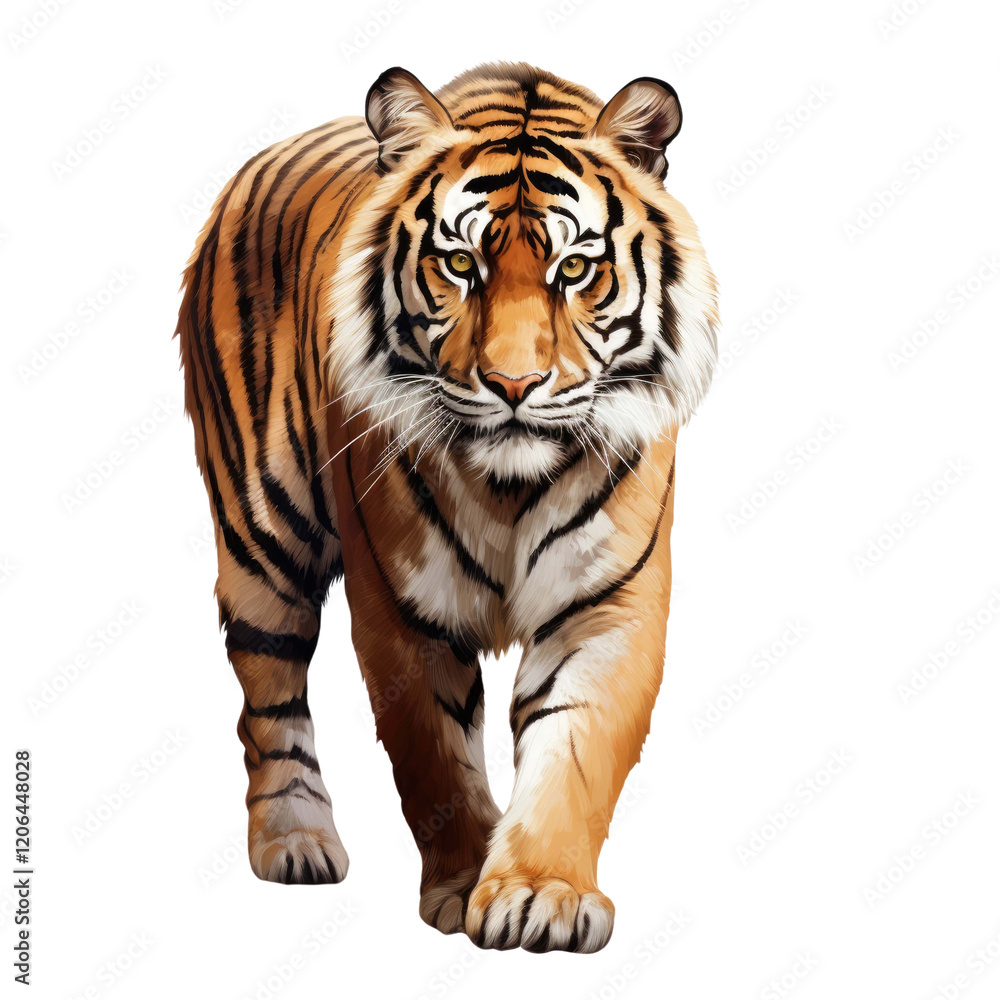 Obraz premium tiger isolated on a white transparent background