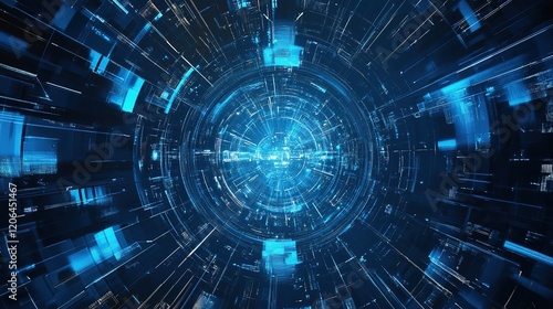 Technological futuristic gradient blue background