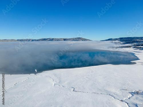 Wallpaper Mural Batak Reservoir covered with clouds, Bulgaria Torontodigital.ca