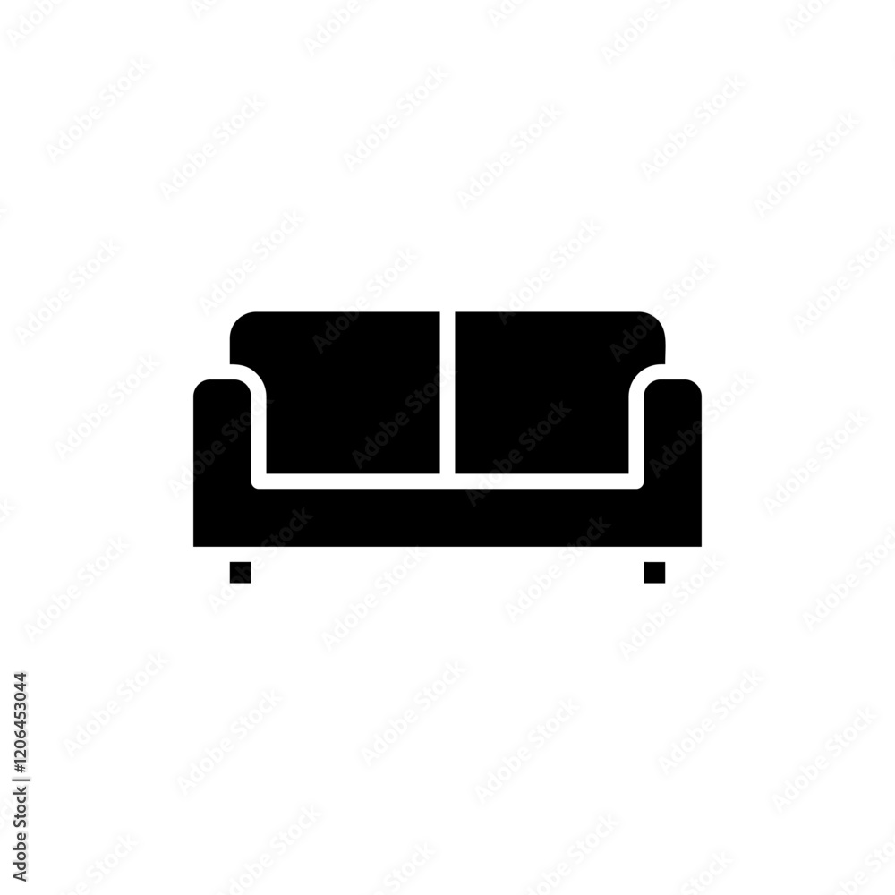 Sofa icon vector illustration. sofa sign and symbol. furniture icon Sofa icon vector illustration. sofa sign and symbol. furniture icon