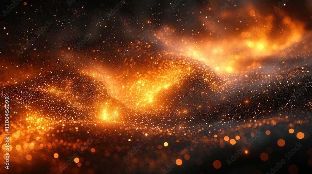 Cosmic Swirl of Orange and Gold Embers in a Dark Universe Cosmic Swirl of Orange and Gold Embers in a Dark Universe