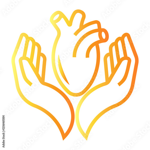 heart Line Gradient Icon