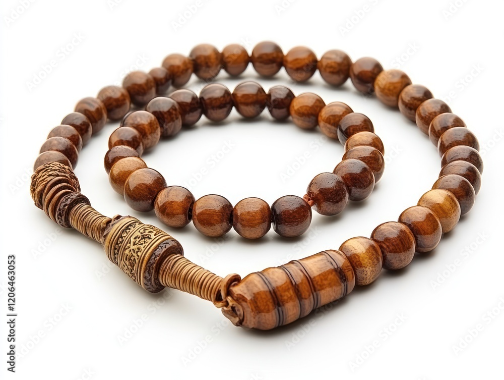 Handcrafted Wooden Bead Necklace with Intricate Carvings and Unique Clasp Handcrafted Wooden Bead Necklace with Intricate Carvings and Unique Clasp