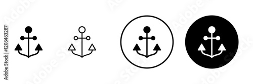 Anchor icon vector. Anchor sign and symbol. Anchor marine icon.
