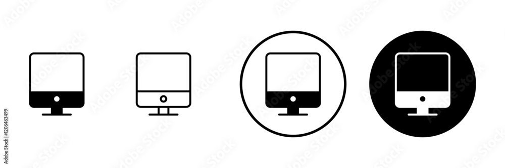 Computer icon vector. computer monitor sign and symbol Computer icon vector. computer monitor sign and symbol