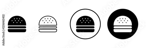 Burger icon vector. burger sign and symbol. hamburger