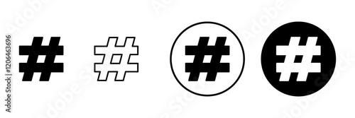 Hashtag icon vector. hashtag sign and symbol