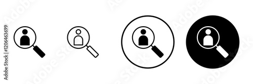 Hiring icon vector. Search job vacancy sign and symbol. Human resources concept. Recruitment