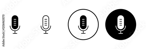 Microphone icon vector. karaoke sign and symbol