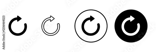 Refresh icon vector. Reload sign and symbol. Update icon.