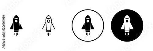 Rocket icon vector. Startup sign and symbol. rocket launcher icon