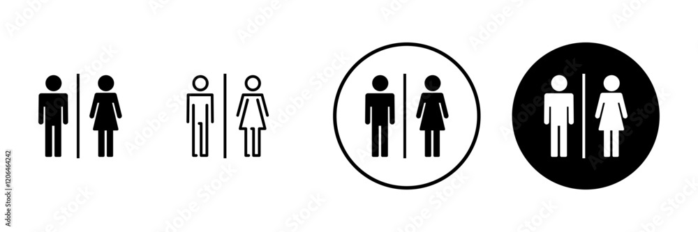 Toilet icon vector. Girls and boys restrooms sign and symbol. bathroom sign. wc, lavatory Toilet icon vector. Girls and boys restrooms sign and symbol. bathroom sign. wc, lavatory