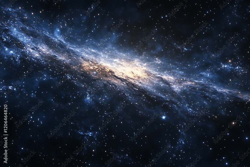 Fototapeta premium A stunning view of a galaxy filled with stars and cosmic dust.