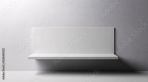 Wallpaper Mural Empty white shelf hanging on a white wall creating a shadow Torontodigital.ca