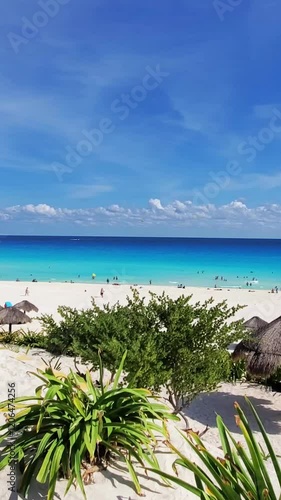 Cancun, Playa Delfines, Dolphin Beach, nicknamed El Mirador, The Lookout one of the most scenic public beaches in Riviera Maya.
