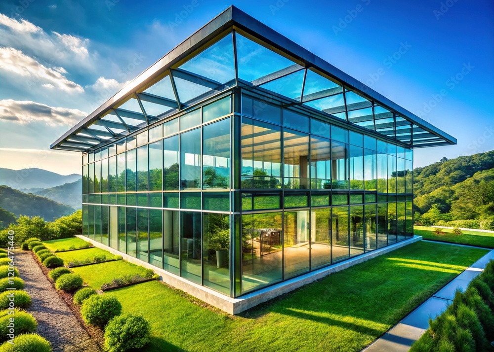 Modern Architecture, Green Landscape, Sustainable Design, Eco-Friendly Building, Contemporary House Modern Architecture, Green Landscape, Sustainable Design, Eco-Friendly Building, Contemporary House