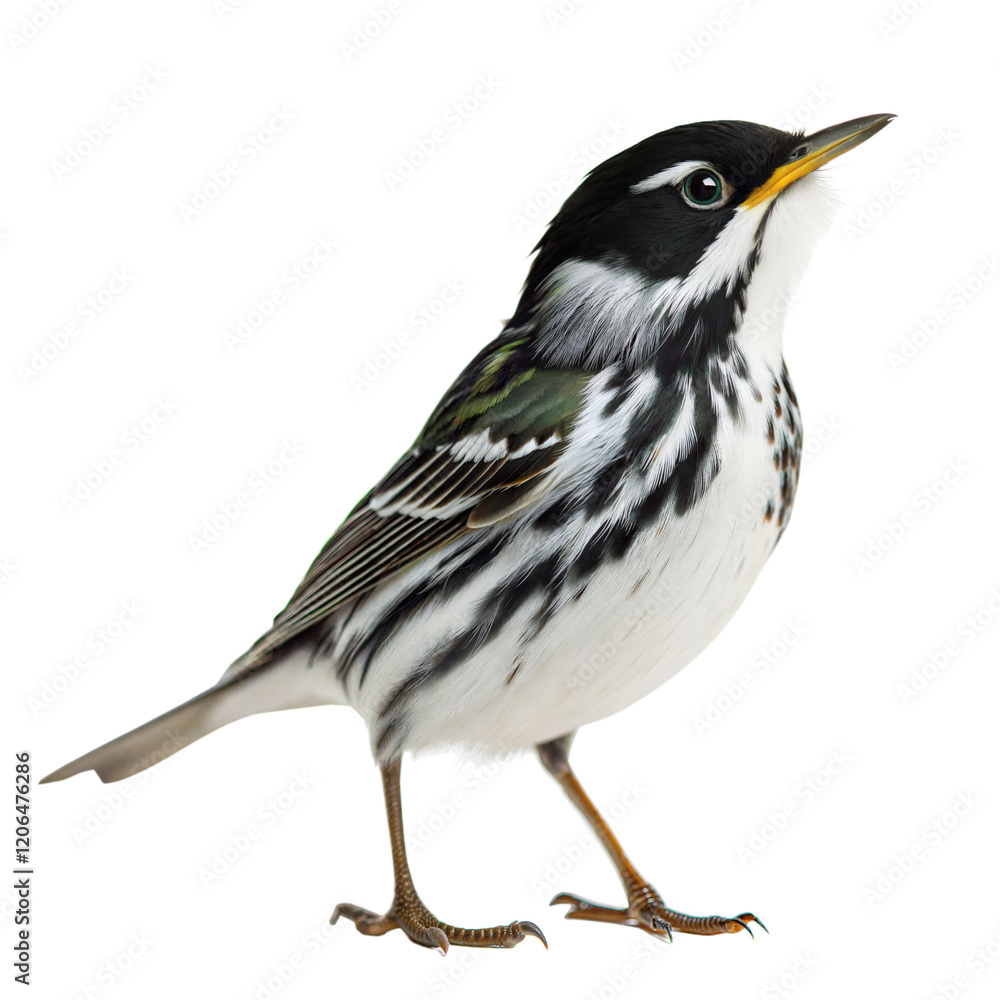 Obraz premium Blackpoll Warbler AI Generated Image