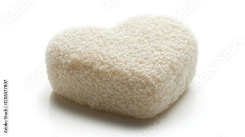 Heart-Shaped Textured Confectionery on White Background
