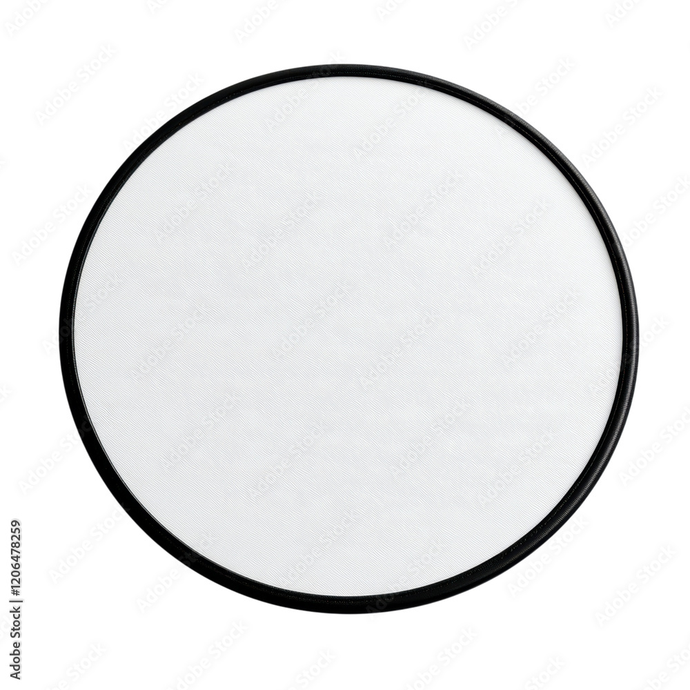 Round White Blank Canvas with Black Frame Mockup Template Design Element Round White Blank Canvas with Black Frame Mockup Template Design Element