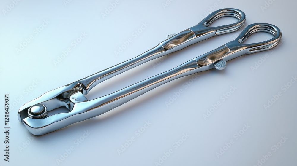 Highly Polished Metal Pliers with Intricate Handle Design
