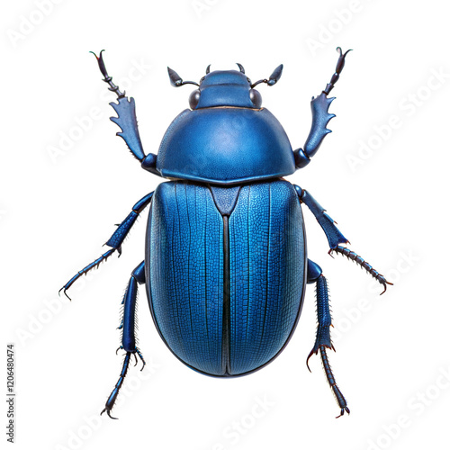 Blue Death Feigning Beetle AI Generated Image photo