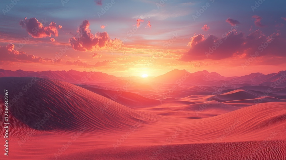 Sunset over rolling dunes a desert landscape journey tranquil environment scenic viewpoint nature's beauty Sunset over rolling dunes a desert landscape journey tranquil environment scenic viewpoint nature's beauty