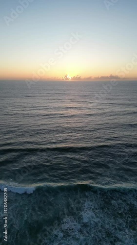 sunset over the sea