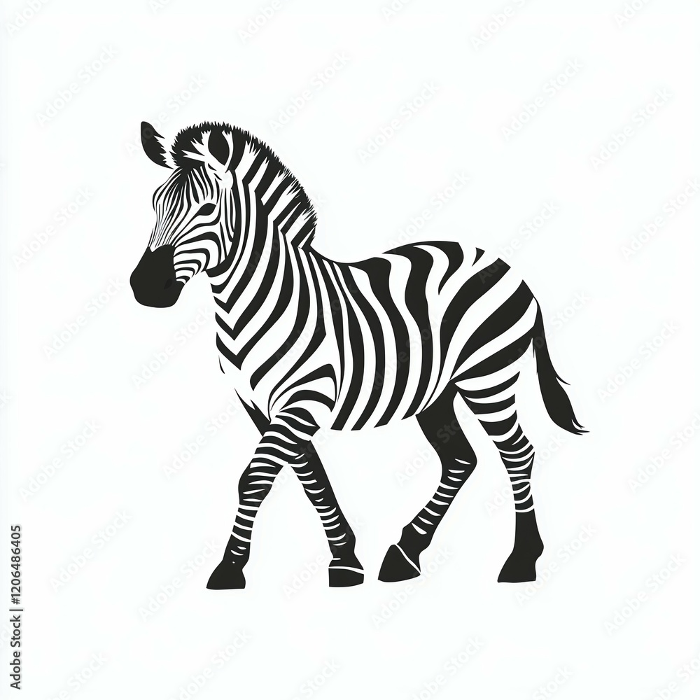 Fototapeta premium Zebra Logo Full Body