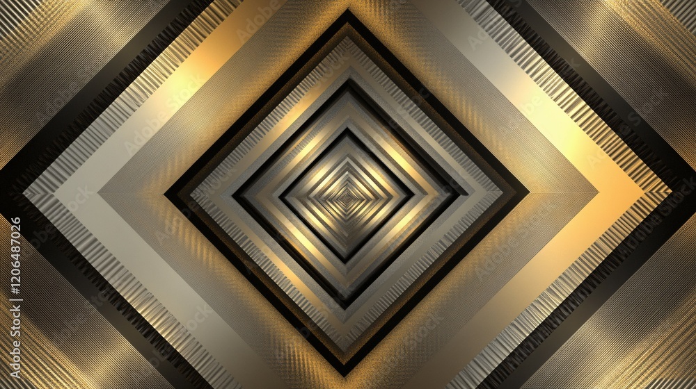 Obraz premium Abstract Gold And Black Diamond Pattern Design