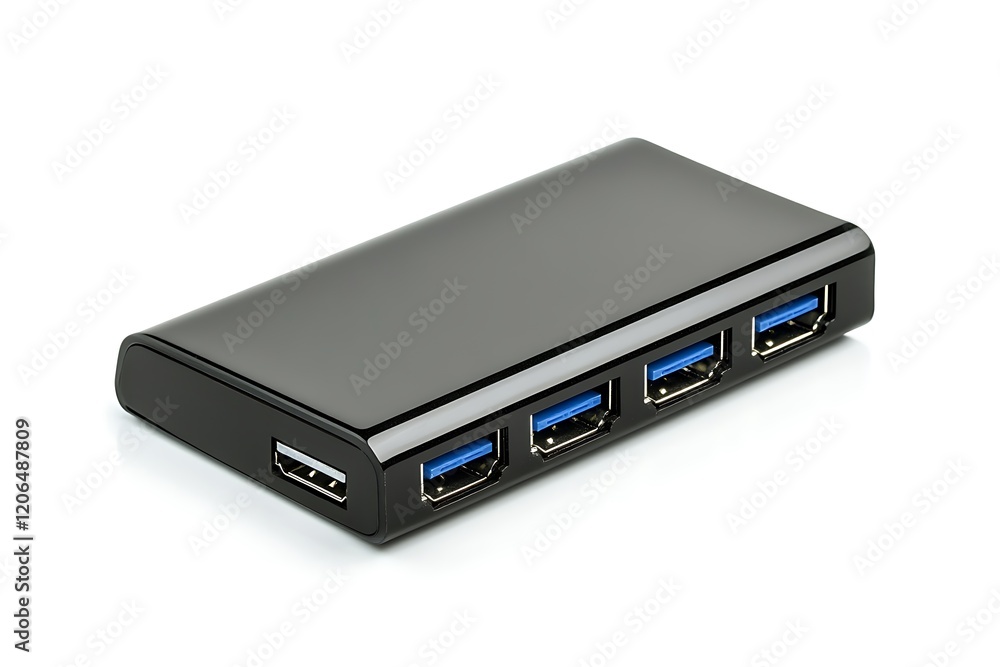 USB hub isolated on white background USB hub isolated on white background