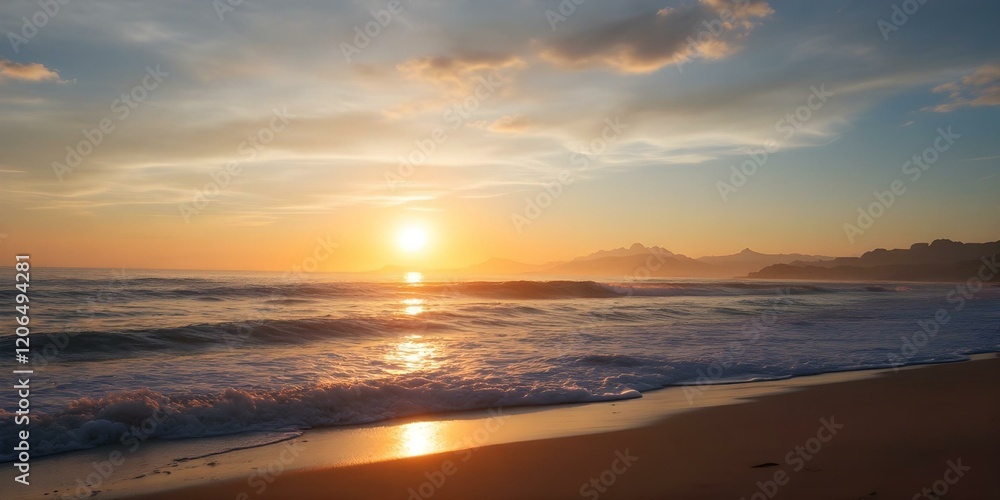 Fototapeta premium beautiful sunset at the beach
