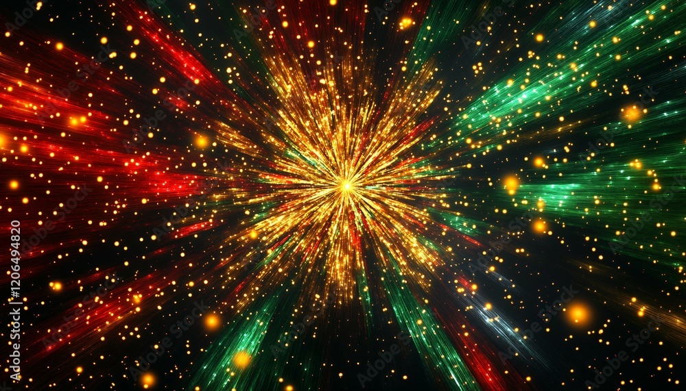Abstract Colorful Light Explosion Radiating outwards Abstract Colorful Light Explosion Radiating outwards