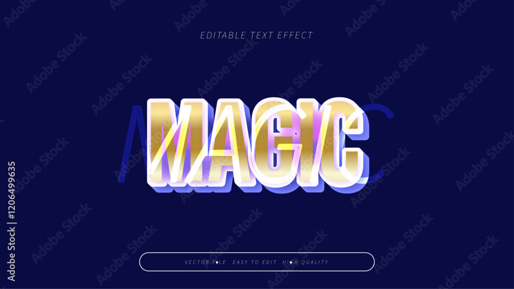 modern neon magic text effect editable vector typography modern neon magic text effect editable vector typography